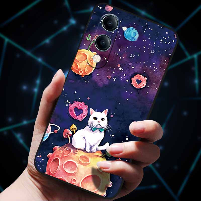 For Vivo Y04 4G Case Soft Silicone Bumper 3D Flowers Emboss Phone Cases for Vivo Y04 4G Back Cover Shell VivoyY04 4G Bag