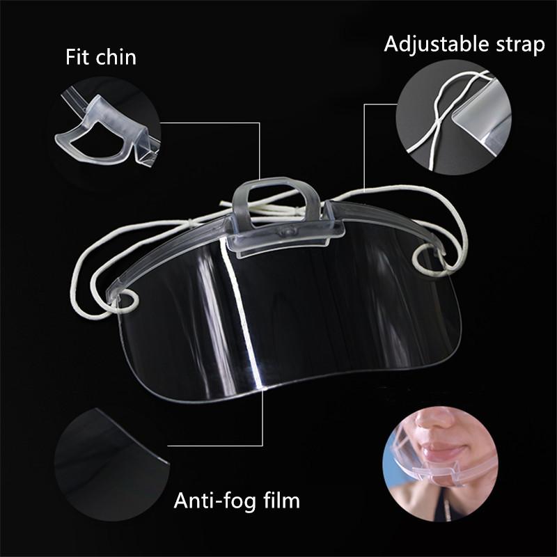 20 шт./лот прозрачные маски постоянные антизапотевающие кейтеринг еда отель шеф-повар официант пластиковые кухонные маски ресторан кухонные инструменты