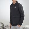 Adidas Однотонная хлопковая куртка с воротником-поло для активного отдыха на открытом воздухе, зимняя мужская куртка черного цвета GV5358