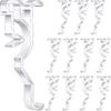 Jetec Valance Clips 2.5 Inch Arc-Shaped Clear Plastic Valance Retainer Clips Hidden Window Blind Holder(30 Pieces)