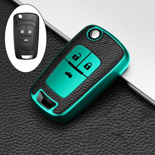 New Design TPU Leather Car Flip Key Case Cover Shell For Chevrolet Cruze Aveo Trax Sail Malibu Captiva Opel Vauxhall Astra J Corsa Insignia Mokka