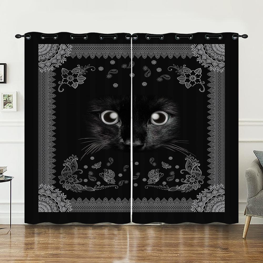 Шторы Текстура Животного Олень Шторы Спальня Гостиная Блэкаут Штора Перфорированная