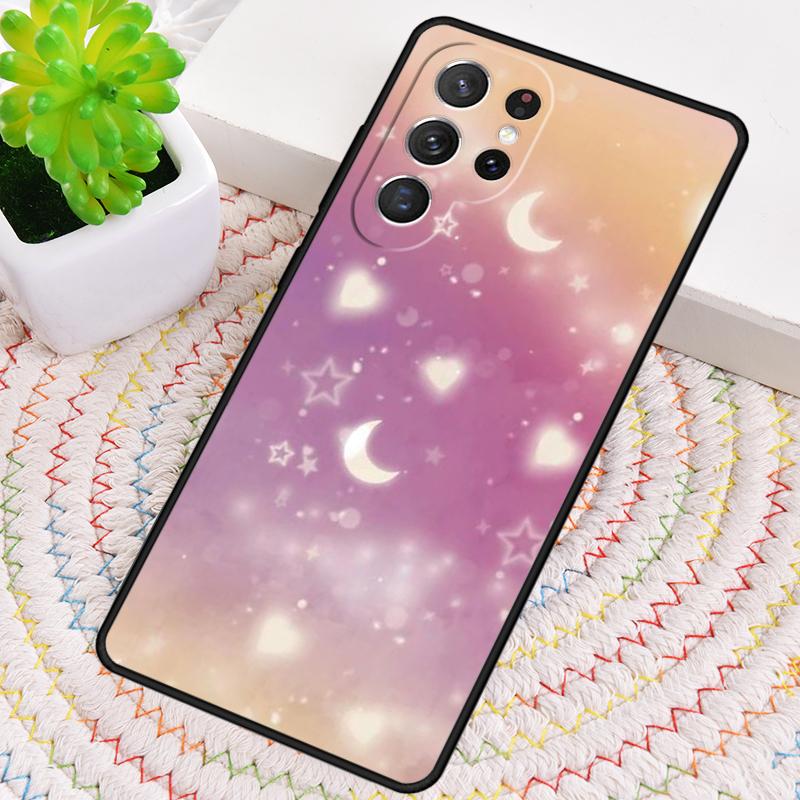 Пастельный силиконовый чехол для телефона Луна и Звезды для Samsung Galaxy note 10 pro S26 S25 S24 S23 S22 S21 Plus S25Ultra Capa Cover