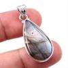 Natural Labradorite Gemstone 925 Solid Sterling Silver Jewelry Pendant 1.5" y7I14