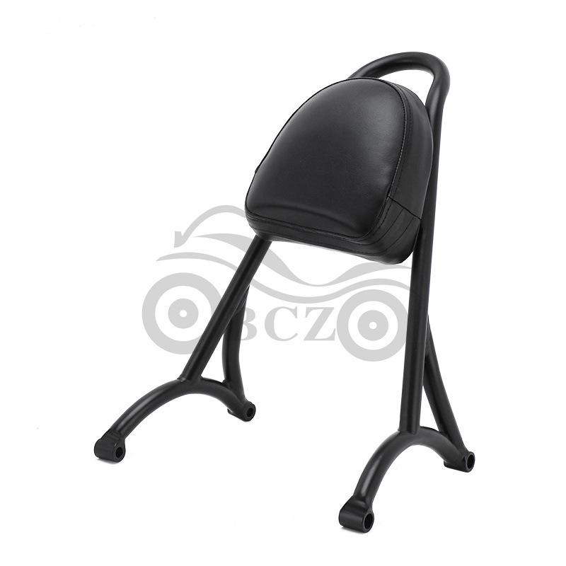 Modified Harley XL883 1200 Motorcycle Round Tube with Rear Backrest, Rear Arch, and Tail Rack (2004-2020)
