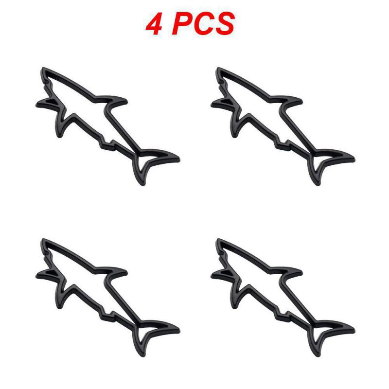1~4 шт. универсальная металлическая наклейка для стайлинга автомобиля, полая рыба, акула, эмблема, значок, наклейки, автомобили, мотоциклы, компьютер, топливо