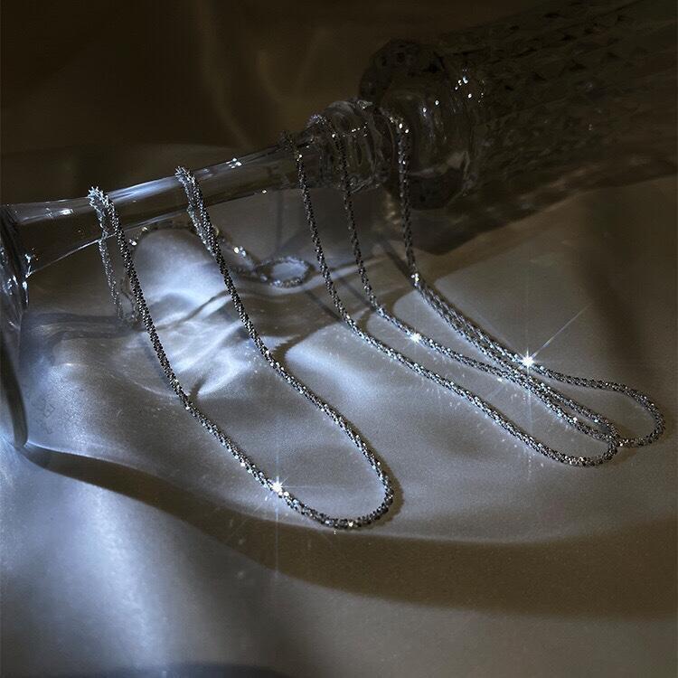 Цыганская Звезда Сверкающее Ожерелье Высокий Уровень Личности Нишевое Простое Блестящее Однотонное Цепочка-Колье Цепочка на Ключицу Цепочка на Шею Женская