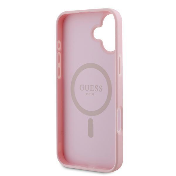 Guess Guhmp16Mpghsmmp Iphone 16 Plus6.7 Różowy/Pink Hardcase Grained Ring Magsafe
