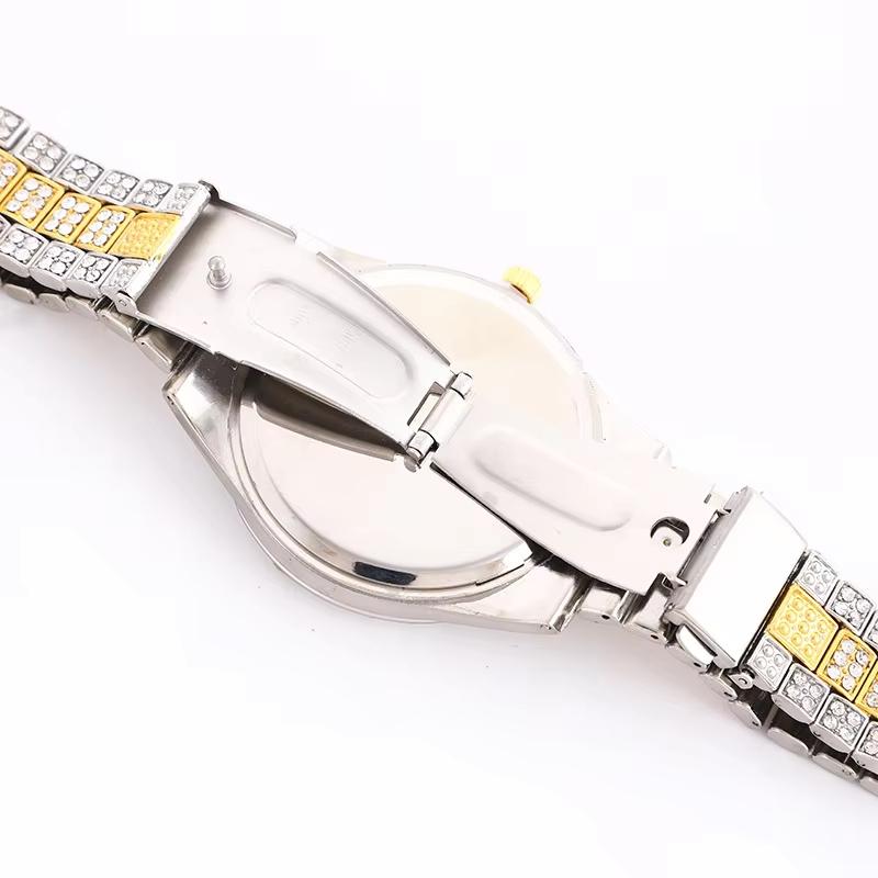 Hip Hop Luxury Watch Bling Iced Out Full Diamond Quart Watches for Men and Women ACCESSORIES