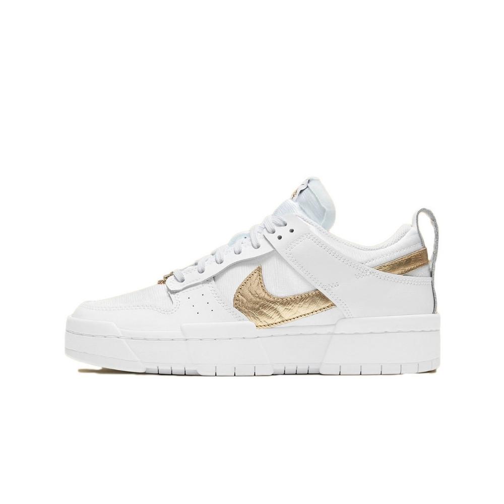 Nike Dunk Low Disrupt White Metallic Gold