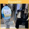 Pattern Grid Simple Letter Decoration Children Casual Backpacks For Daily Use