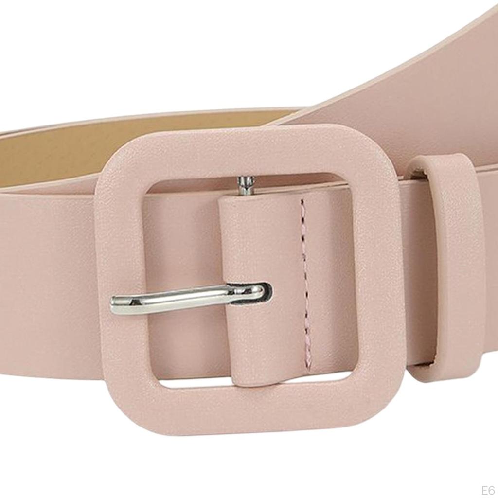 Fashion Jeans Belt Solid Pin Buckle Decor Adjustable Belts Girls Waistband PU Leather for