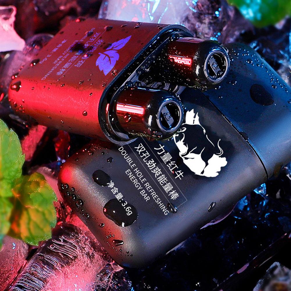 Одорант Двойное отверстие Энергетический батончик Ароматерапия Назальный ингалятор Пары Стик Стимулирующий аромат Предотвращает сонливость