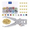 OPEN Industrial Eyelet Punch, Hole Punch, Rivet Punch, Punch Pliers, Rivet Setting Tool, Carbon Steel, Hole Punching Tool, Leathercraft, 400 Pieces, 4