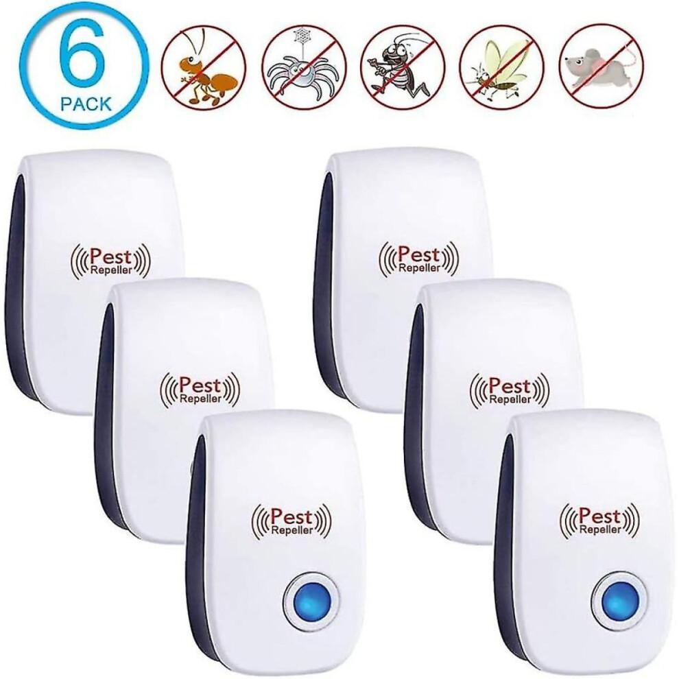 6 Pcs Ultrasonic Repellent, Ultrasonic Mouse, Ultrasonic Mouse And Rat Effective Against Mice, Rats, Flies, Mosquitoes,Spiders, Cockroache