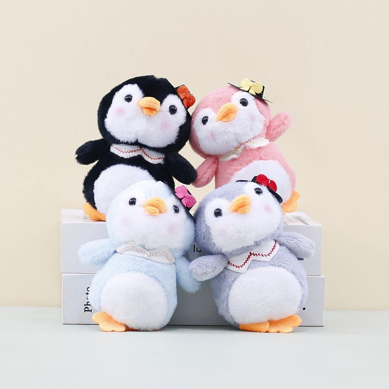 Adorable Cute Penguin Plush Toy Keychain Doll With Soft Short Fur And Colorful Hats