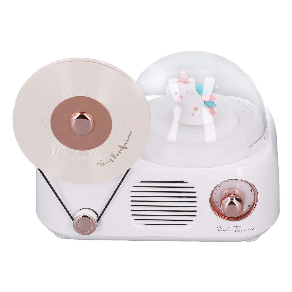 Ретро Bluetooth-динамик со светом, стереозвук Hi-Fi, успокаивающий проигрыватель пластинок, динамик со светом для