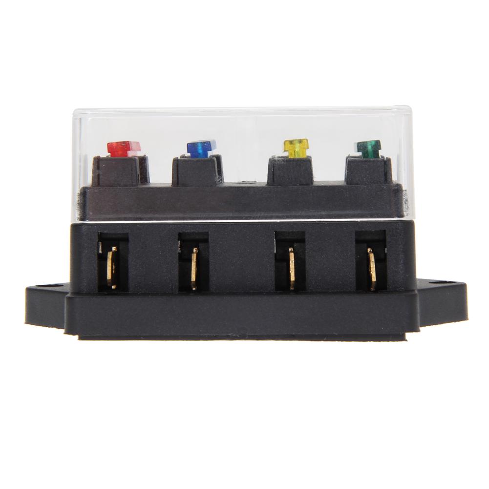 4 Way Blade Box Block Holder 12V/24V Box Block Vibration Resistant Car Vehicle Circuit Accessory