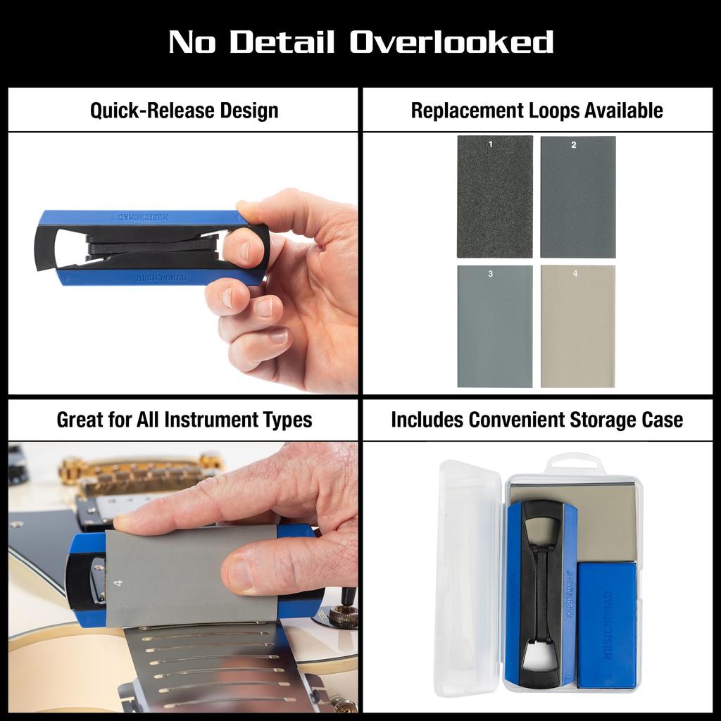 MusicNomad Tracers Fret Finishing Kit MN860 Fret Polishing Tool