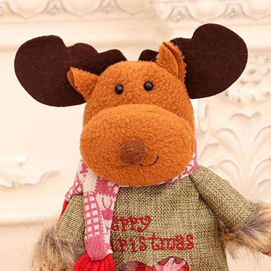 3 шт. Рождественские подарочные пакеты Снеговик Санта Лось Узоры Декоративные пакеты для конфет Многоразовые праздничные подарочные мешочки