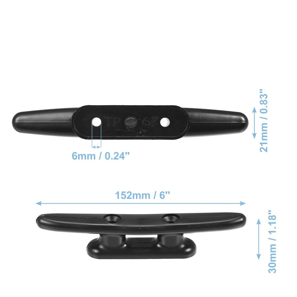 uxcell Boat Cleat, 6.0 inches (152 mm) Length, Rope Cleat, Boat, Dock Cleat, Kayak,