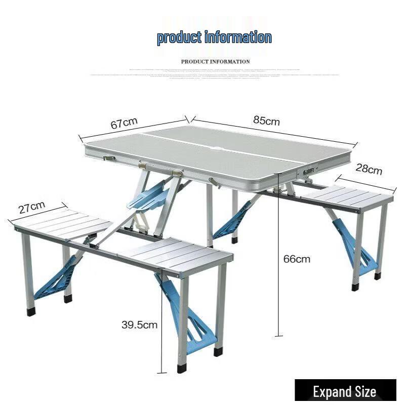 Outdoor Portable Folding Table and Chair Set