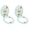 VidaXL Toilet Seats and Soft-Close Lid 2 Pcs MDF Flamingo
