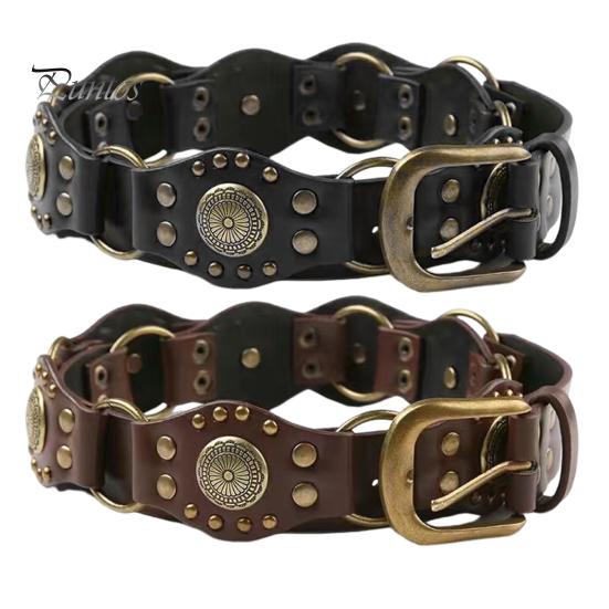 Ковбойский ремень в западном стиле, джинсовая юбка, пояс из искусственной кожи, регулируемая длина, дизайн с несколькими отверстиями, коричневый широкий ремень