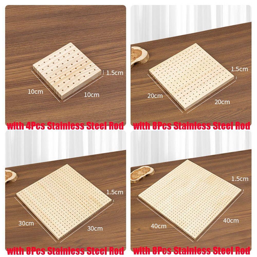 Square Crochet Blocking Boards Wooden Knitting Board Pottery Clay Base Plug Board Needlework