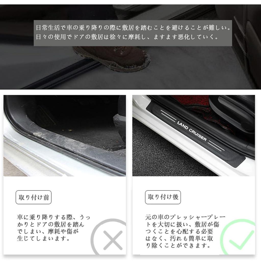 Land Cruiser Side Step Guard Land Cruiser 250 250 Series Applicable To All Series Car Door Guard Sticker Made of Leather Strong Adhesive Water