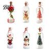 Snowy Micro Landscape Decor Recordable Message Bottle Night Light, Christmas Tree Ornaments, LED Lighted Wishing Warm Light Gift Decoration with Santa