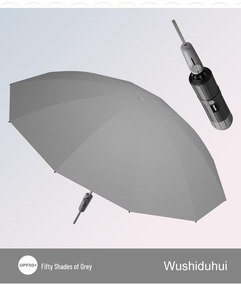 Очень большой ветрозащитный штормовой зонт с несколькими спицами и защитой от солнца, покрытие из черного клея, для дождя или солнца, складной для мужчин и женщин