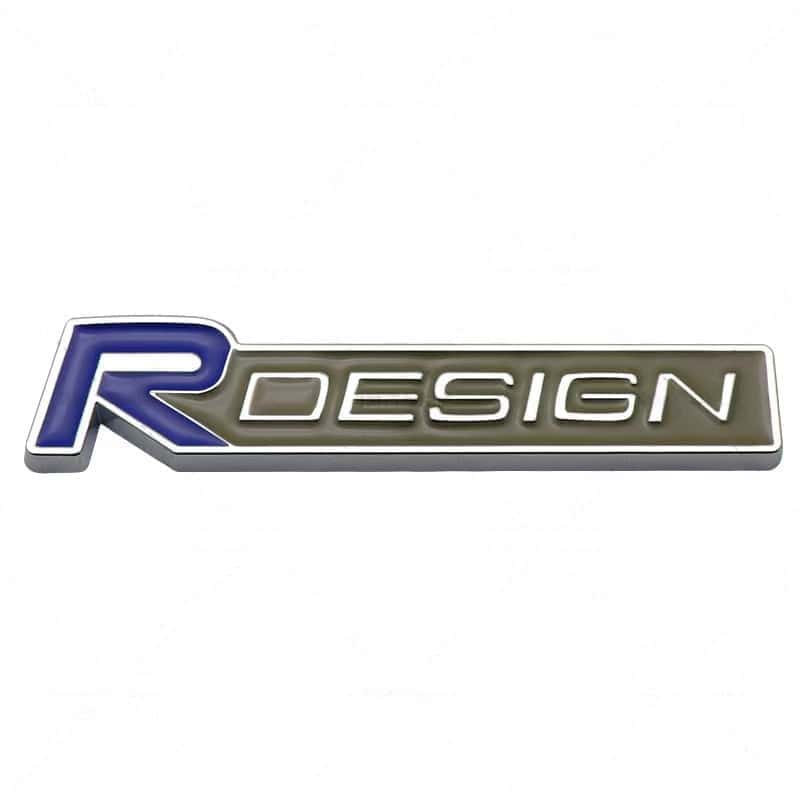 3D Metal R-Design Logo Badge Sticker Front Grill Rear Trunk Emblem Decal