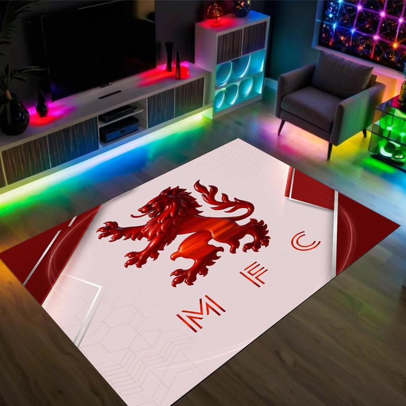 Middlesbrough Design Crystal Velvet Carpet Cozy Non?Slip Printed Rug For Bedroom Living Room Entrance