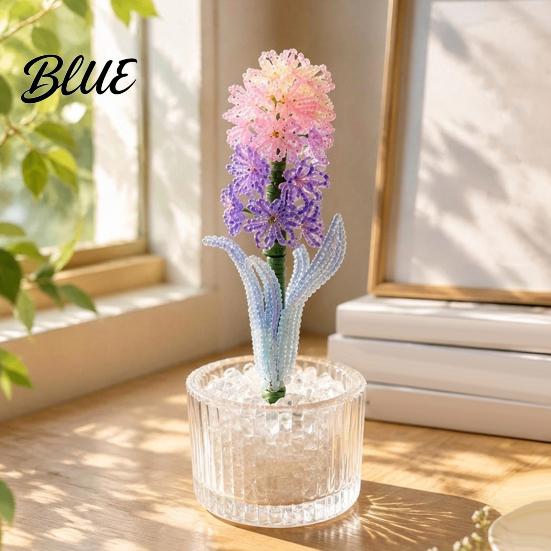 Ручная поделка Гиацинт DIY Набор для бисероплетения 3D Цветок из бисера Набор для рукоделия Набор для изготовления Цветочный тематический набор для детей, взрослых, начинающих