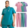 1 Set Surgical Uniforms Short-sleeved Nursing Tunic Suit Beauty Salon Medical Doctor Trousers Sets Woman Scrub Set Top-Pants