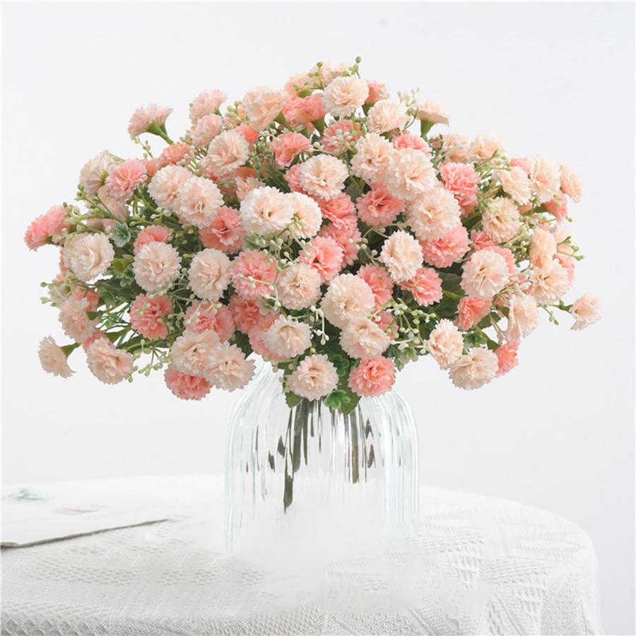 Artificial Flowers Wedding Bouquet Festival Vase for Home Decor Scrapbook Craft Diy Candy Box Silk Hydrangea Bridal Accessories