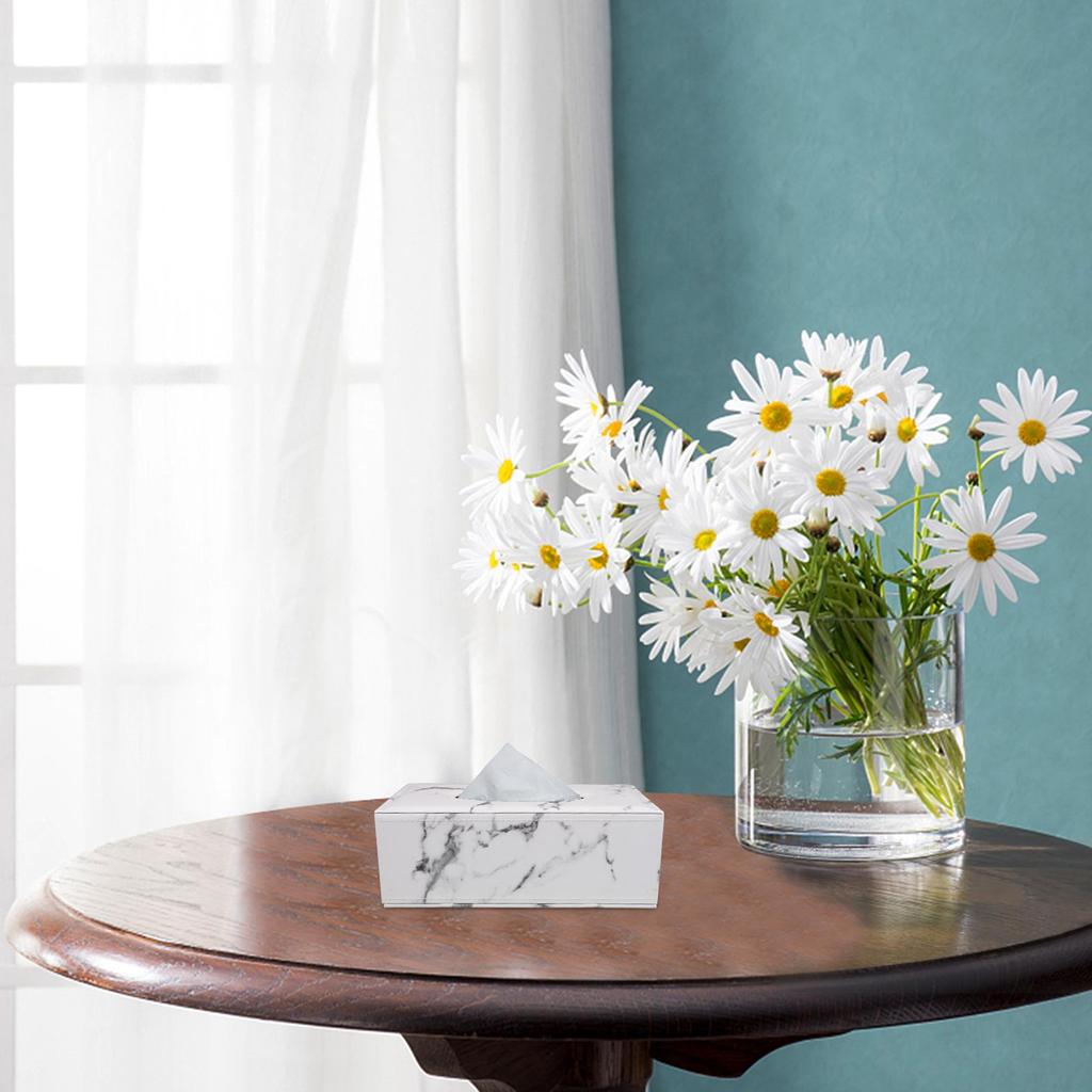 1 шт. Держатель для салфеток Кожаный держатель для салфеток Мраморная коробка для салфеток Автомобильный держатель для салфеток Пыленепроницаемый чехол для салфеток