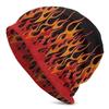 Orange Flames Fire Unisex Bonnet Winter Outdoor Double Layer Thin Hats For Unisex Women