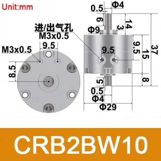 Пневматический поворотный цилиндр с лопастью типа SMC CRB2BW CDRB2BW CDRB2BWU 10 15 20 30 40-90S 180S 270S