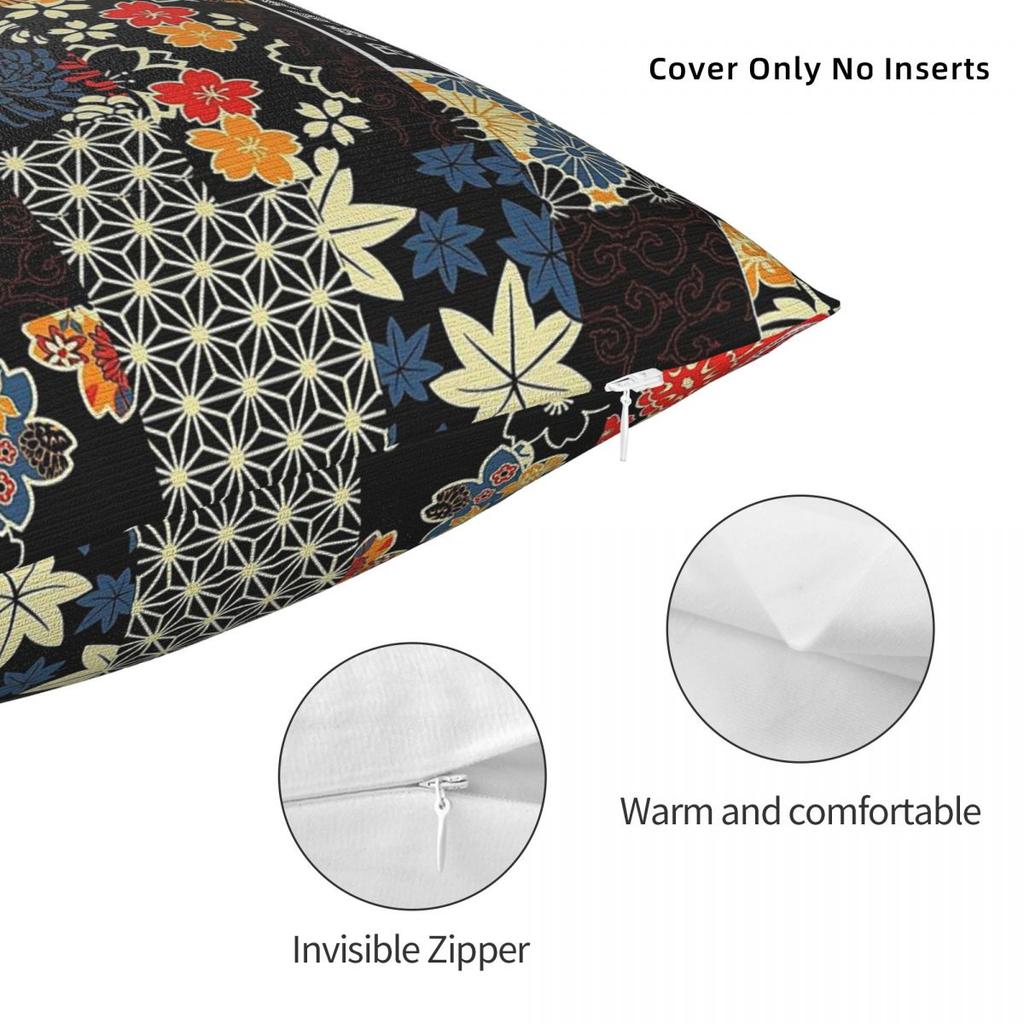 Yiling Wei Kimono Mo Dao Xu Shi Square Pillowcase Polyester Linen Velvet Pattern Decorative Pillow Case Home Cushion Cover 45X45