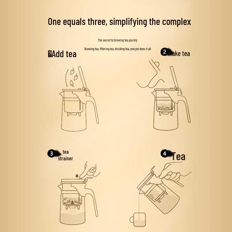 HANDUNYOU Heavenly Square Glass Teapot