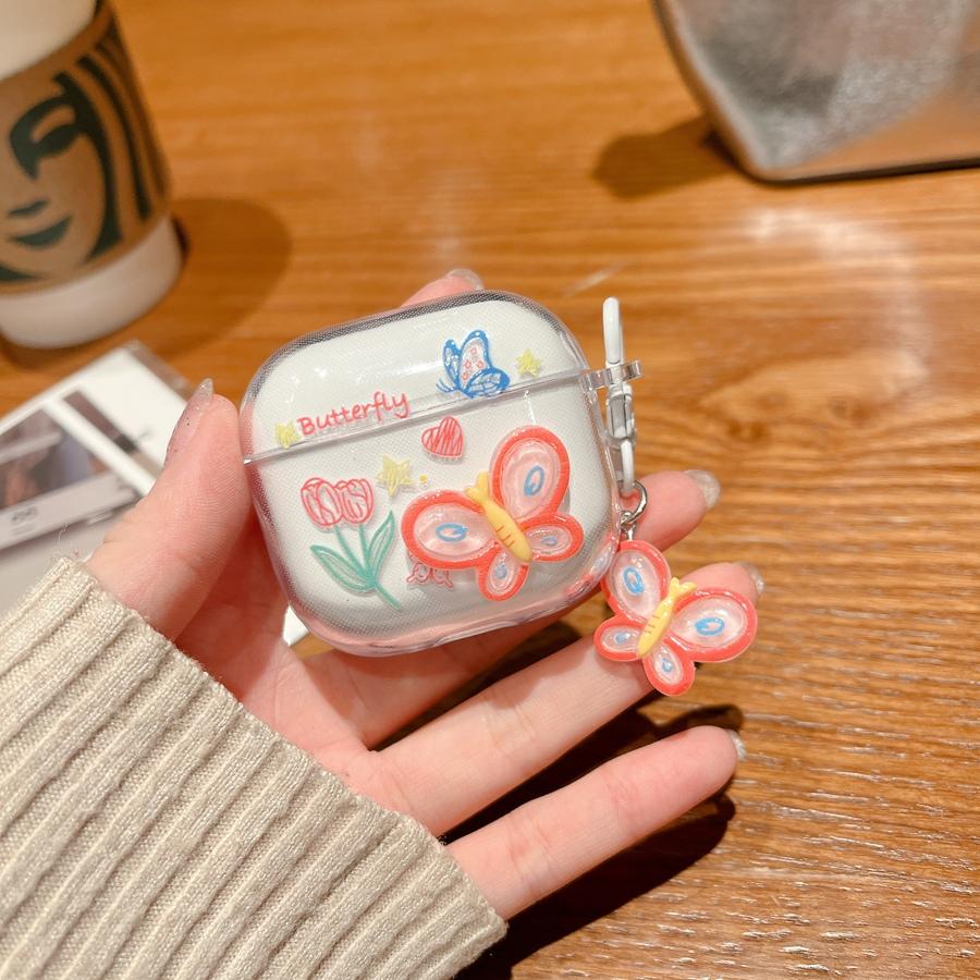 Wireless Bluetooth Earbuds Cute Fruit Pendant Case for AirPods 4 Redmi Buds 5 Pro Samsung Buds Live2 Anti-Scratch and Shockproof Protective Cover