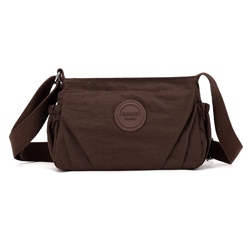 Плиссированная женская сумка с несколькими отделениями, нейлоновая водонепроницаемая легкая сумка через плечо