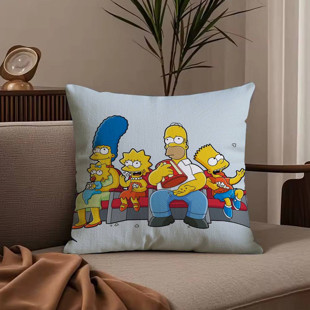 Мультяшная наволочка The S-Simpsons, противопылевая, с потайной молнией, из шелковистого короткого плюша, чехол для диванной подушки