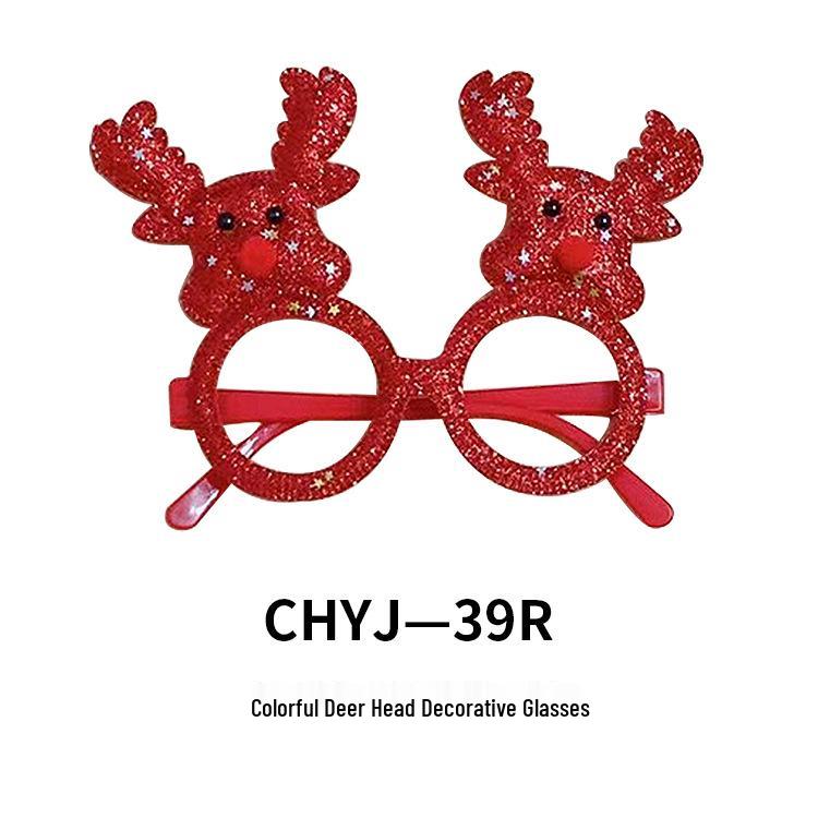 Креативные рождественские очки - Санта, Снеговик, Рога для взрослых и детей