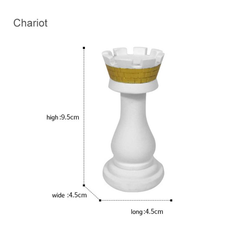 Креативная черно-белая статуя, шахматный декор, ретро смола, шахматные фигурки, статуя, украшение для офиса, дома, подарки, шахматное украшение
