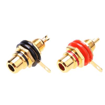 2-10 шт. разъем RCA Female Socket Connectors цинковый сплав позолоченный разъем RCA Jack для провода DIY разъем RCA Female Plug Audio