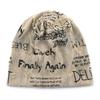 Thin Bonnet Letter Print Beanie Loose Style Hip Hop Beanies Fashion Pullover Hat  Unisex Wear