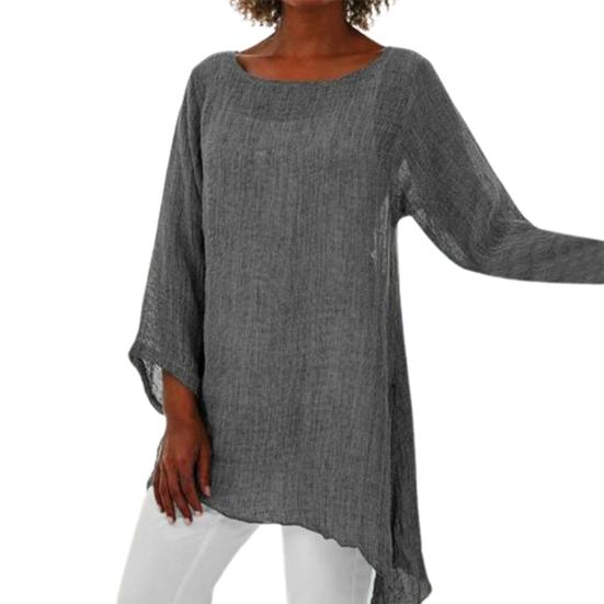 Удобная осенняя блузка, женская футболка с длинным рукавом, свободный топ